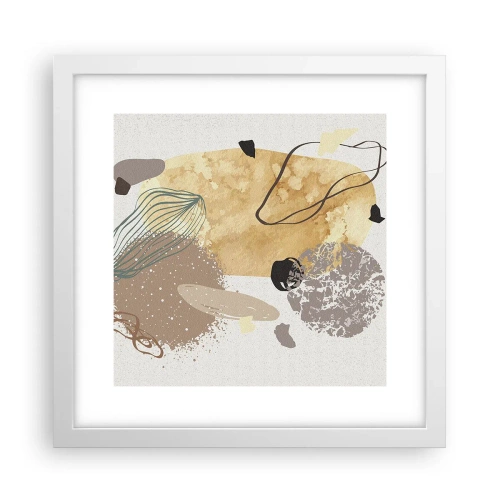 Plagát v bielom ráme - Abstraktná slivka - 30x30 cm