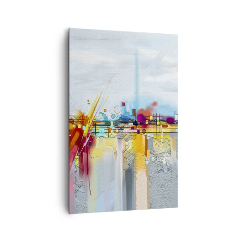 Obraz na plátne - Most radosti nad riekou života - 80x120 cm