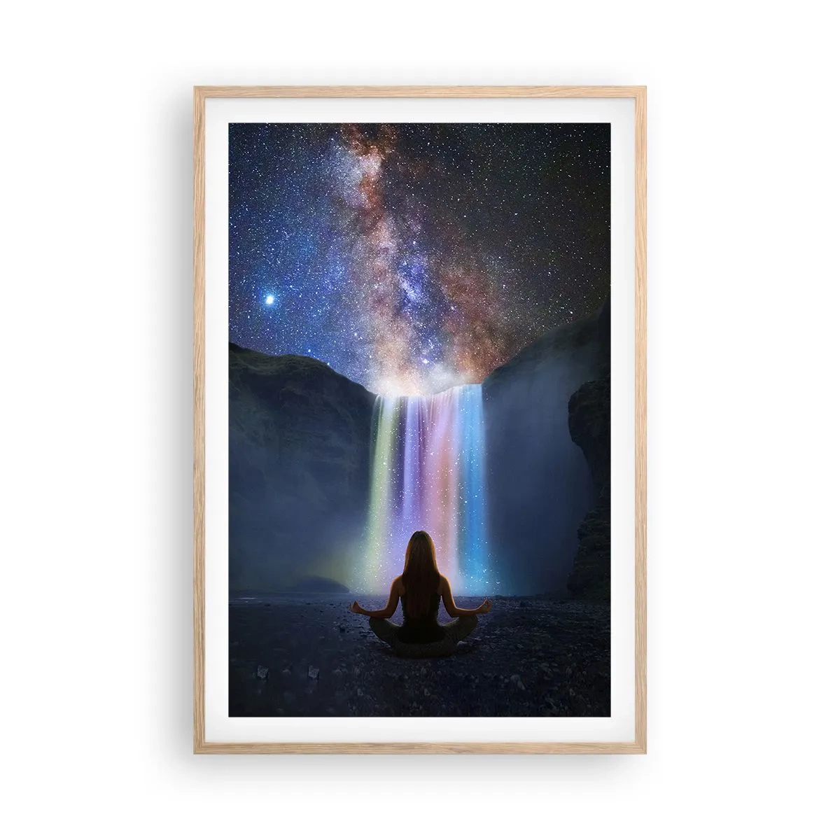 Plagát v ráme zo svetlého duba - Absolútna harmónia - 61x91 cm