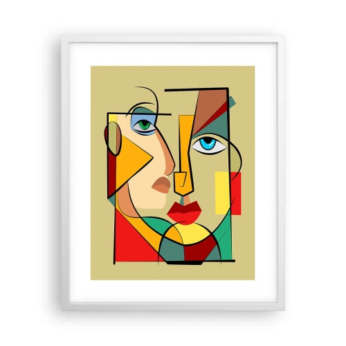 Plagát v bielom ráme - Zhodný pár - 40x50 cm