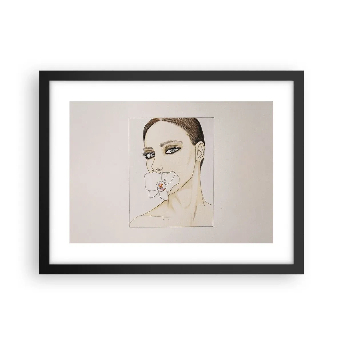 Plagát v čiernom ráme - Symbol elegancie a krásy - 40x30 cm
