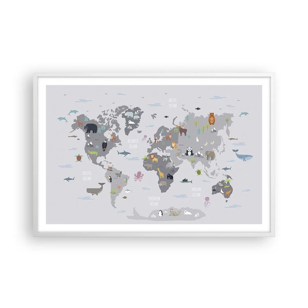 Plagát v bielom ráme - Povedz mi, odkiaľ si... - 91x61 cm