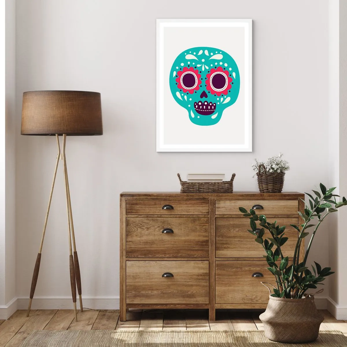 Plagát v bielom ráme - Život – zábava až do smrti - 50x70 cm