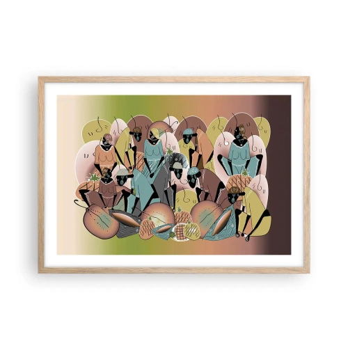 Plagát v ráme zo svetlého duba - Blíži sa veľký sviatok - 70x50 cm