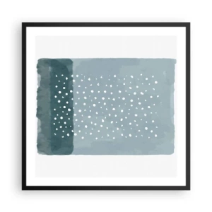 Plagát v čiernom ráme - Pestované na modrej - 60x60 cm