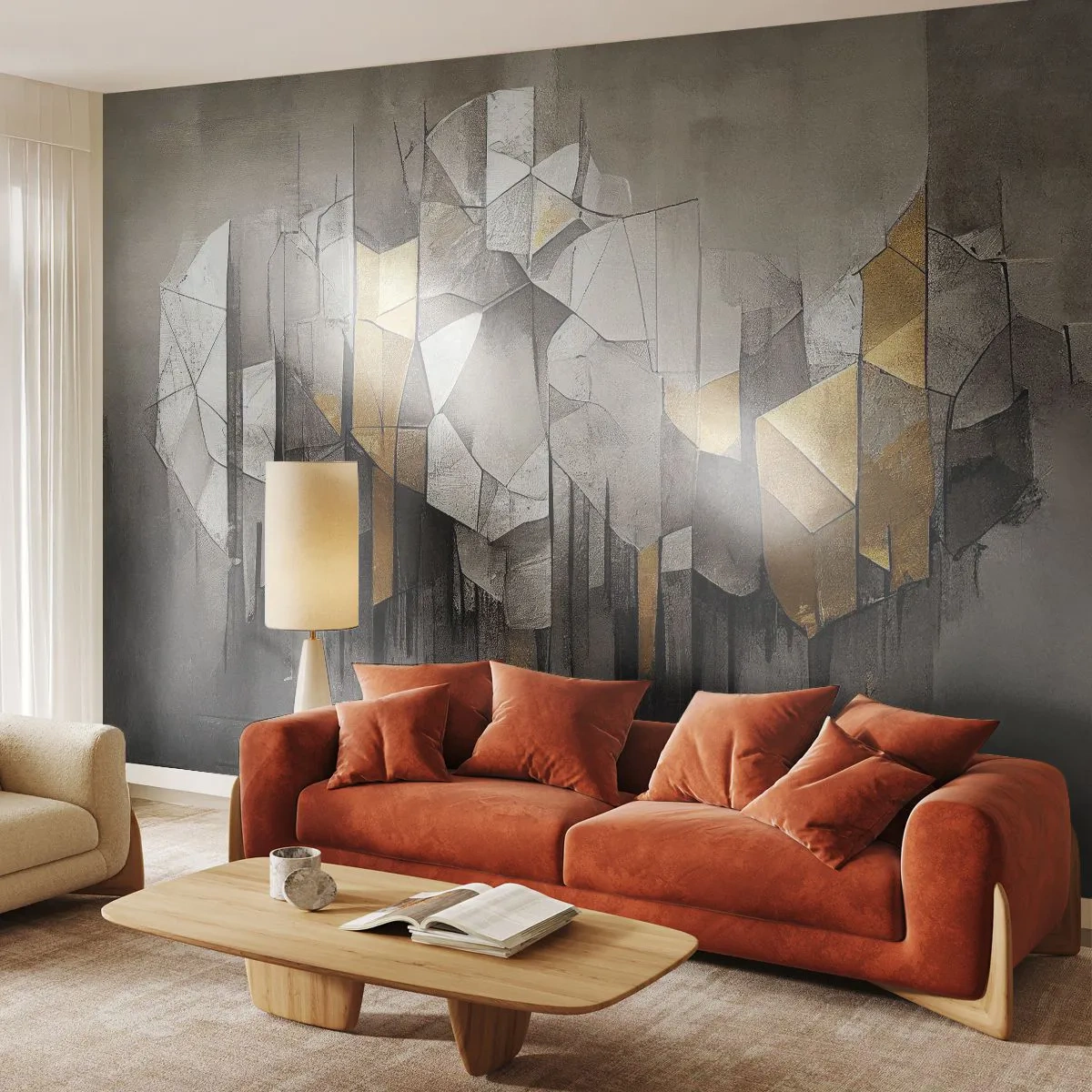 Fototapeta Standard Eco - Kompozícia z ľadu a svetla - Abstrakcia, Kus, Art Deco - 200x140 cm