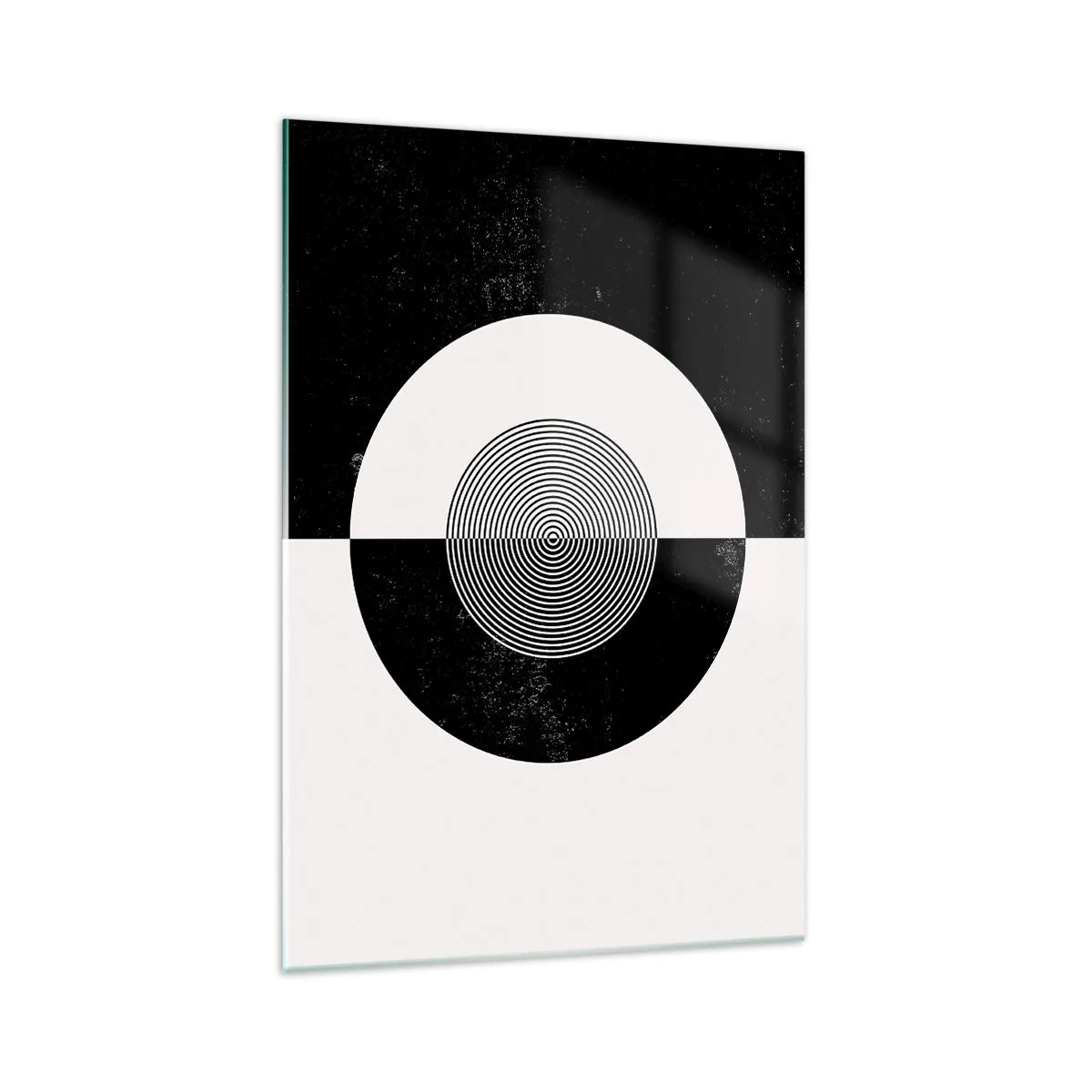 Obraz na skle - Harmónia v čiernej a bielej - 70x100 cm