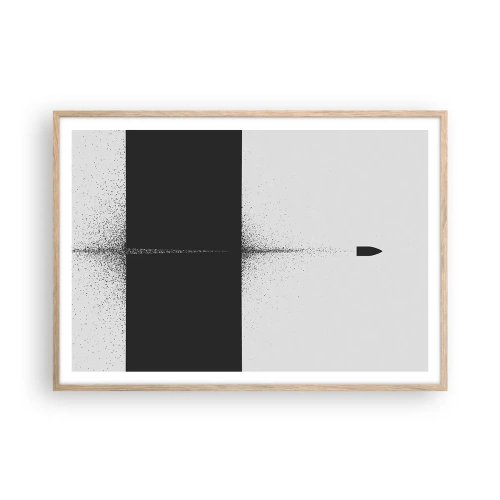 Plagát v ráme zo svetlého duba - Priamo k cieľu - 100x70 cm