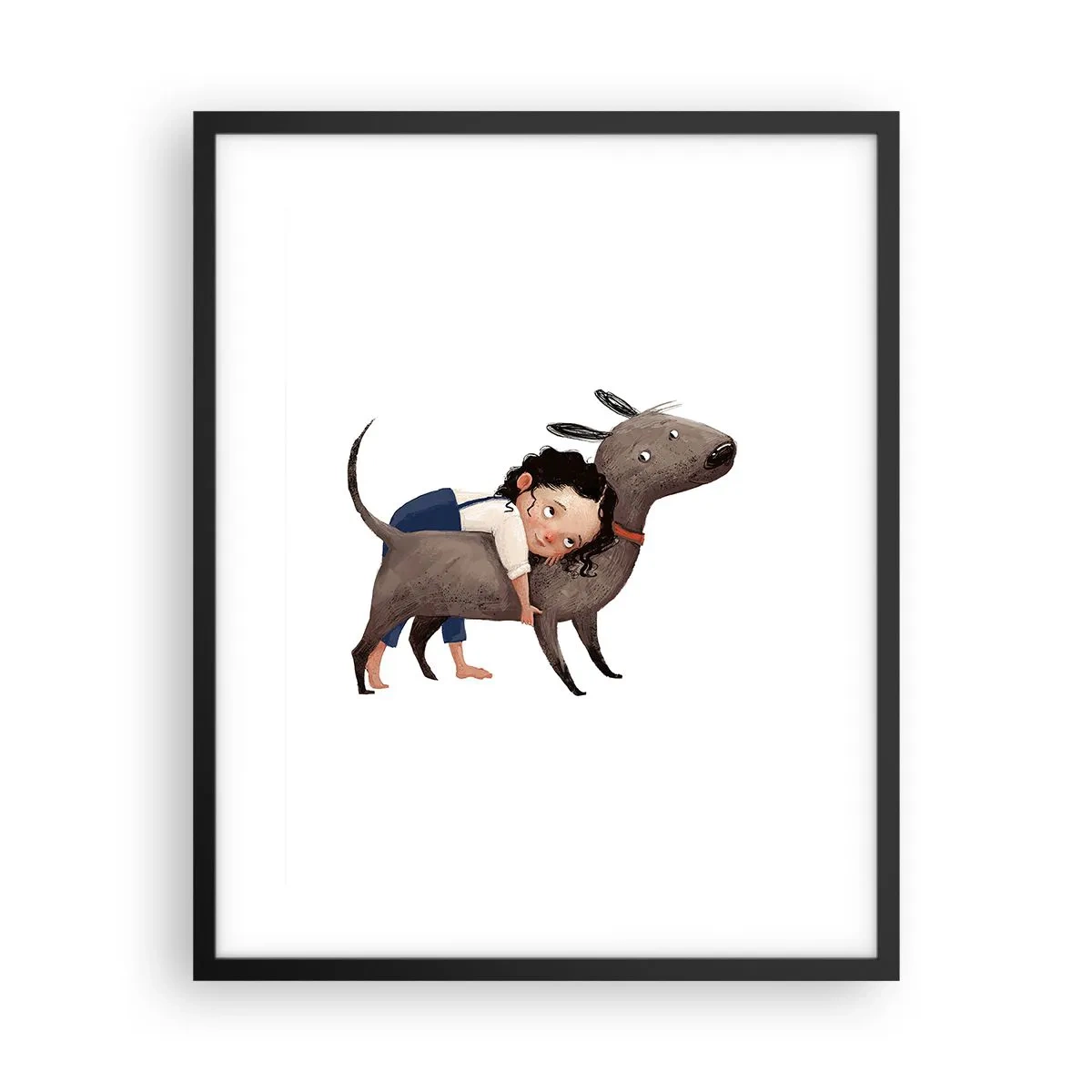 Plagát v čiernom ráme - Najlepší priatelia - 40x50 cm