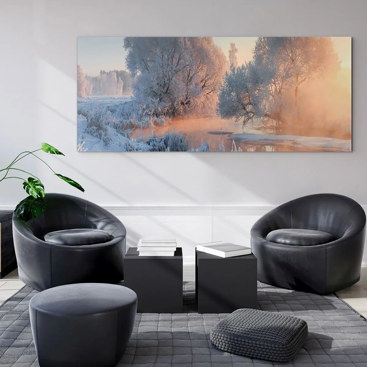 Obraz na skle - Všetko sa leskne v slnečnom kryštáli - 120x50 cm