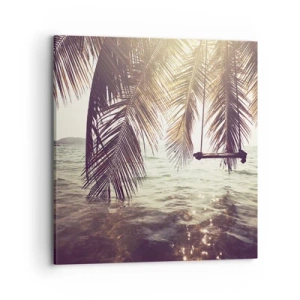 Obraz na plátne - Hojdať sa ľubovoľne v oblakoch - 70x70 cm