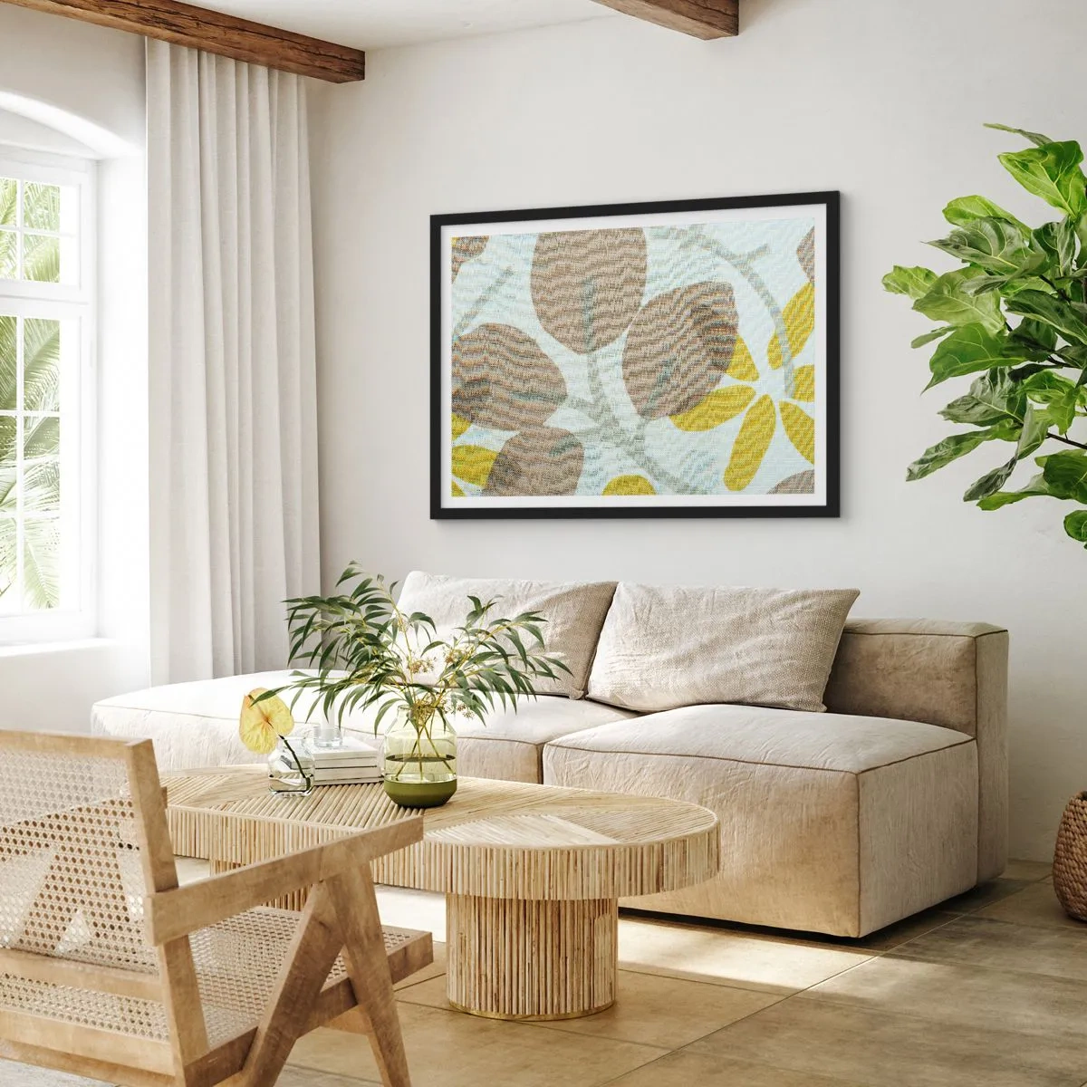 Plagát v čiernom ráme - Kompozícia v plnom slnku - 70x50 cm
