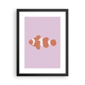 Plagát v čiernom ráme - Korále jej pristanú - 30x40 cm