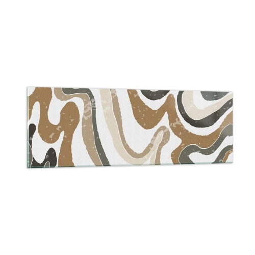 Obraz na skle - Meandre zemitých farieb - 90x30 cm