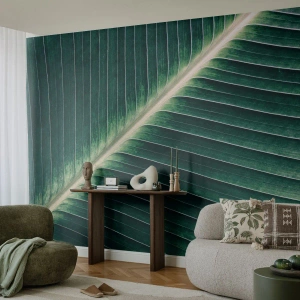 Fototapeta Premium Sand - Rytmus prírody - Abstrakcia, Zelený list, Grafika - 400x280 cm