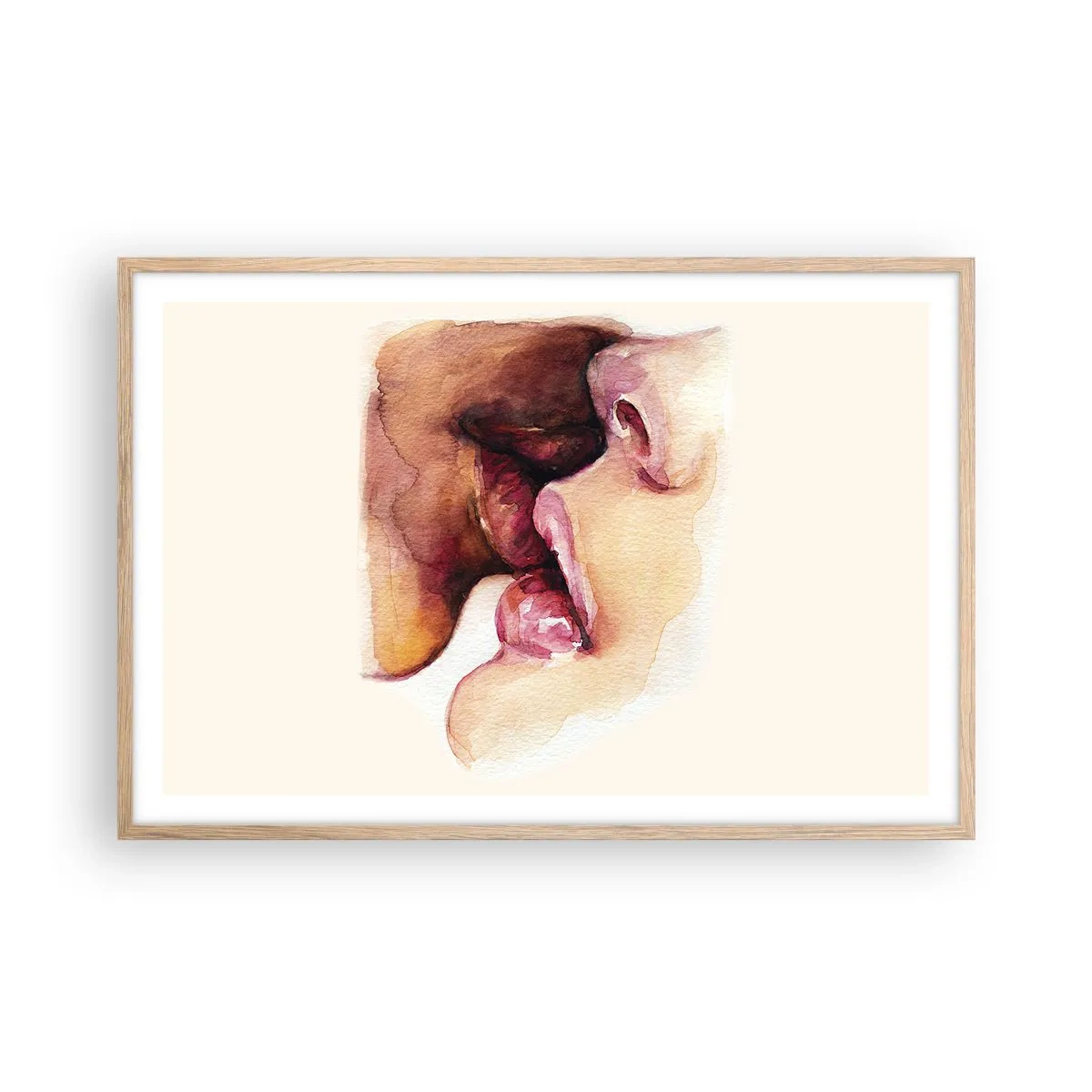 Plagát v ráme zo svetlého duba - Ako noc a deň, zem a nebo - 91x61 cm