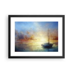 Plagát v čiernom ráme - V zlatom zálive - 40x30 cm