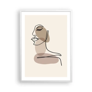 Plagát v bielom ráme - Pri počúvaní samého seba - 50x70 cm