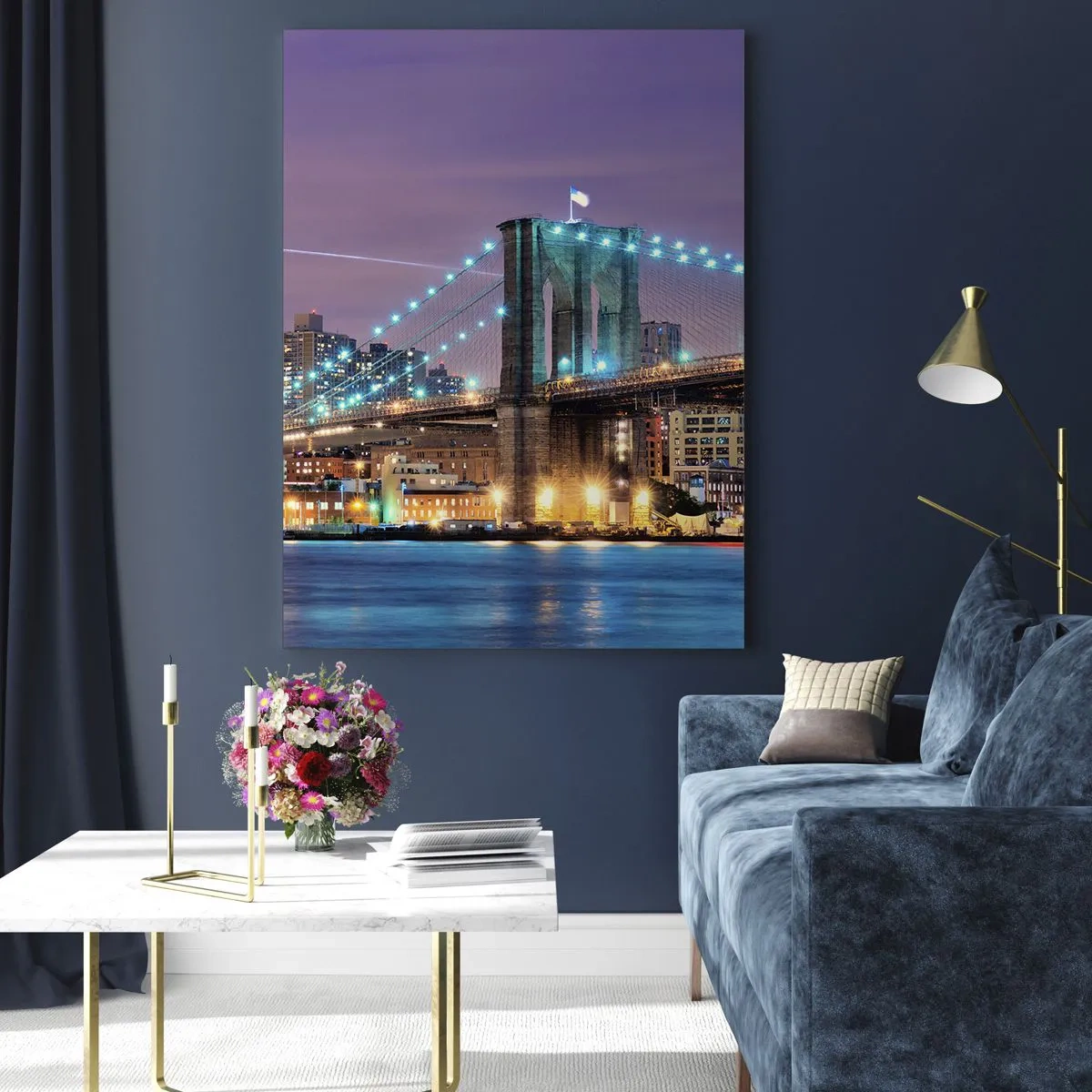 Obraz na skle - Po veľa rokov Brooklynský most - 50x70 cm