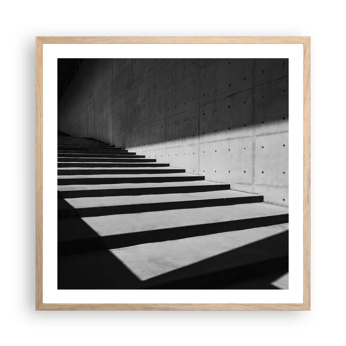 Plagát v ráme zo svetlého duba - Surová krása modernizmu - 60x60 cm