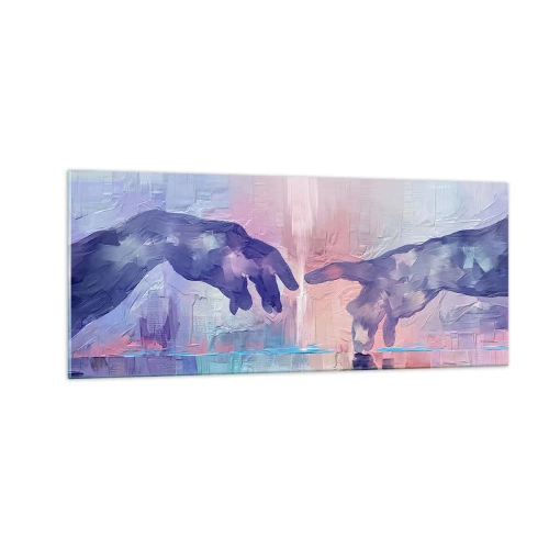 Obraz na skle - Božská iskra života - 100x40 cm