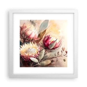 Plagát v bielom ráme - Z profilu a en face - 30x30 cm