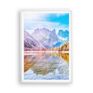 Plagát v bielom ráme - A v horách už je jeseň - 70x100 cm