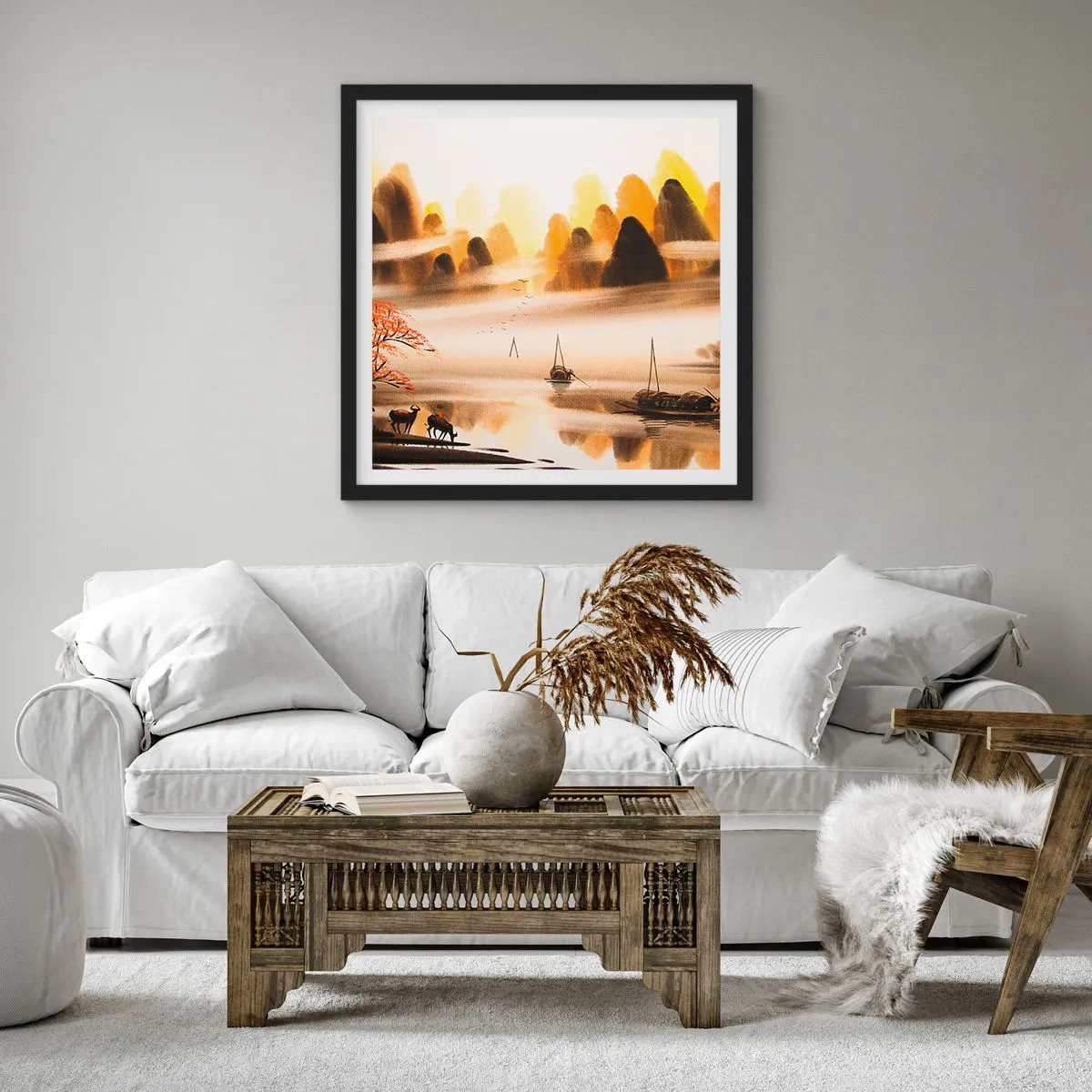 Plagát v čiernom ráme - Ďalej ako na Ďalekom východe - 50x50 cm