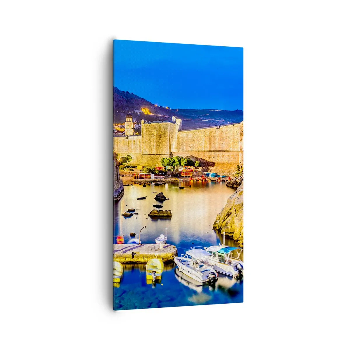 Obraz na plátne - Žiarivá noc nad Jadranom - 65x120 cm