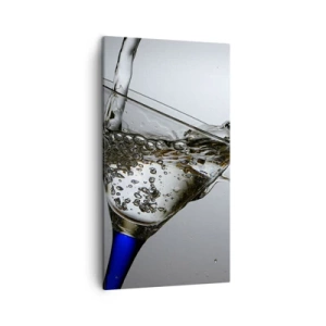 Obraz na plátne - Krištáľová voda v krištáľovom skle - 45x80 cm