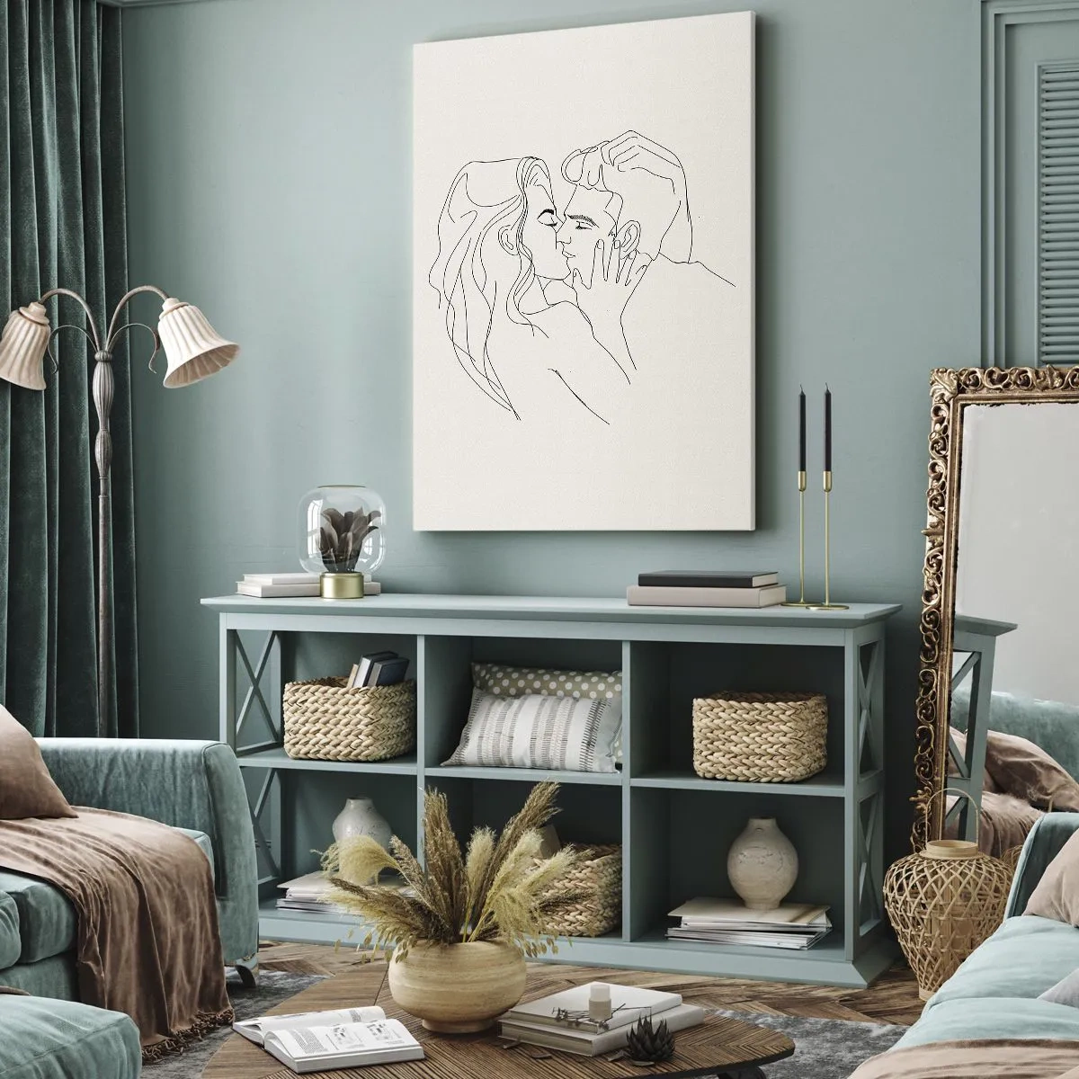 Obraz na plátne - Zamotaní citom - 55x100 cm