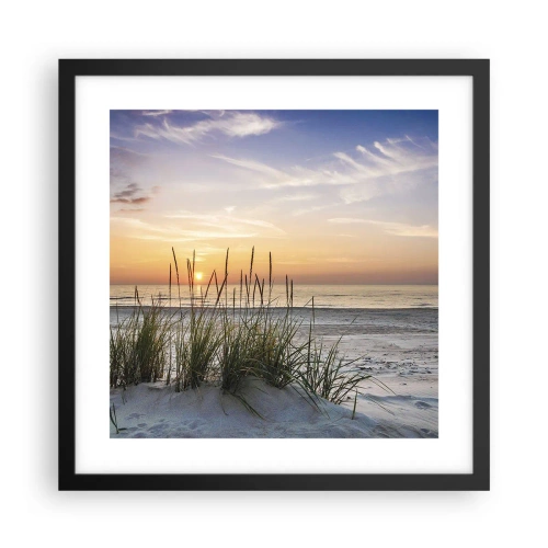 Plagát v čiernom ráme - Pozri sa, predstav si a pociť - 40x40 cm