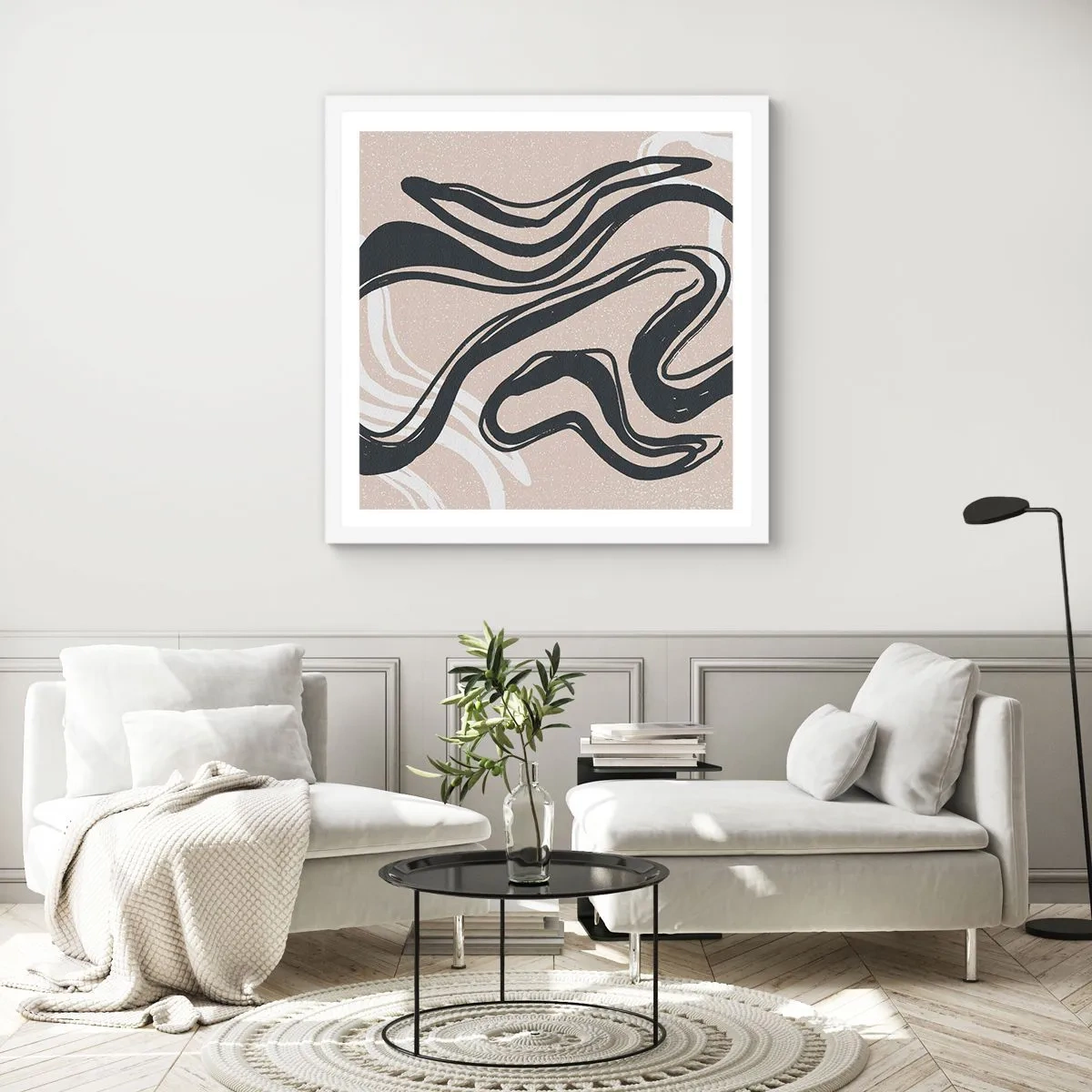 Plagát v bielom ráme - Znásobená expresia - 60x60 cm