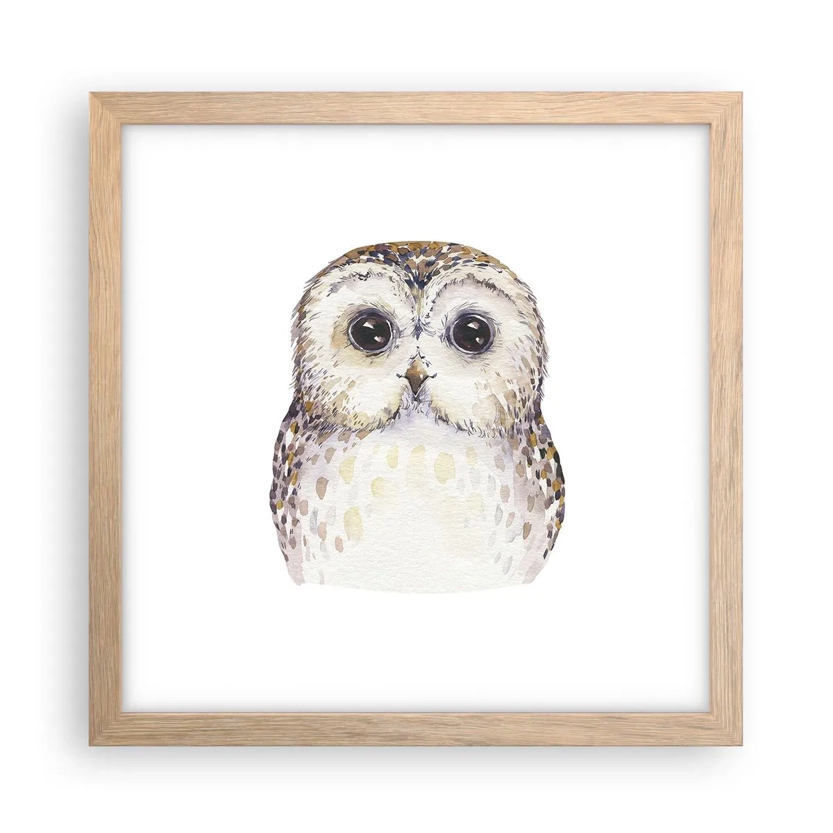 Plagát v ráme zo svetlého duba - Pozri sa mi do očí - 30x30 cm