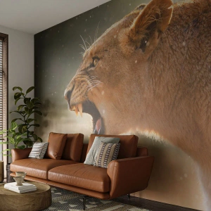 Fototapeta Premium Canvas - Snaž sa nepočúvať - Zvieratá, Lev, Afriky - 450x315 cm