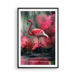 Plagát v čiernom ráme - Hodiny prírodného kúzla - 61x91 cm