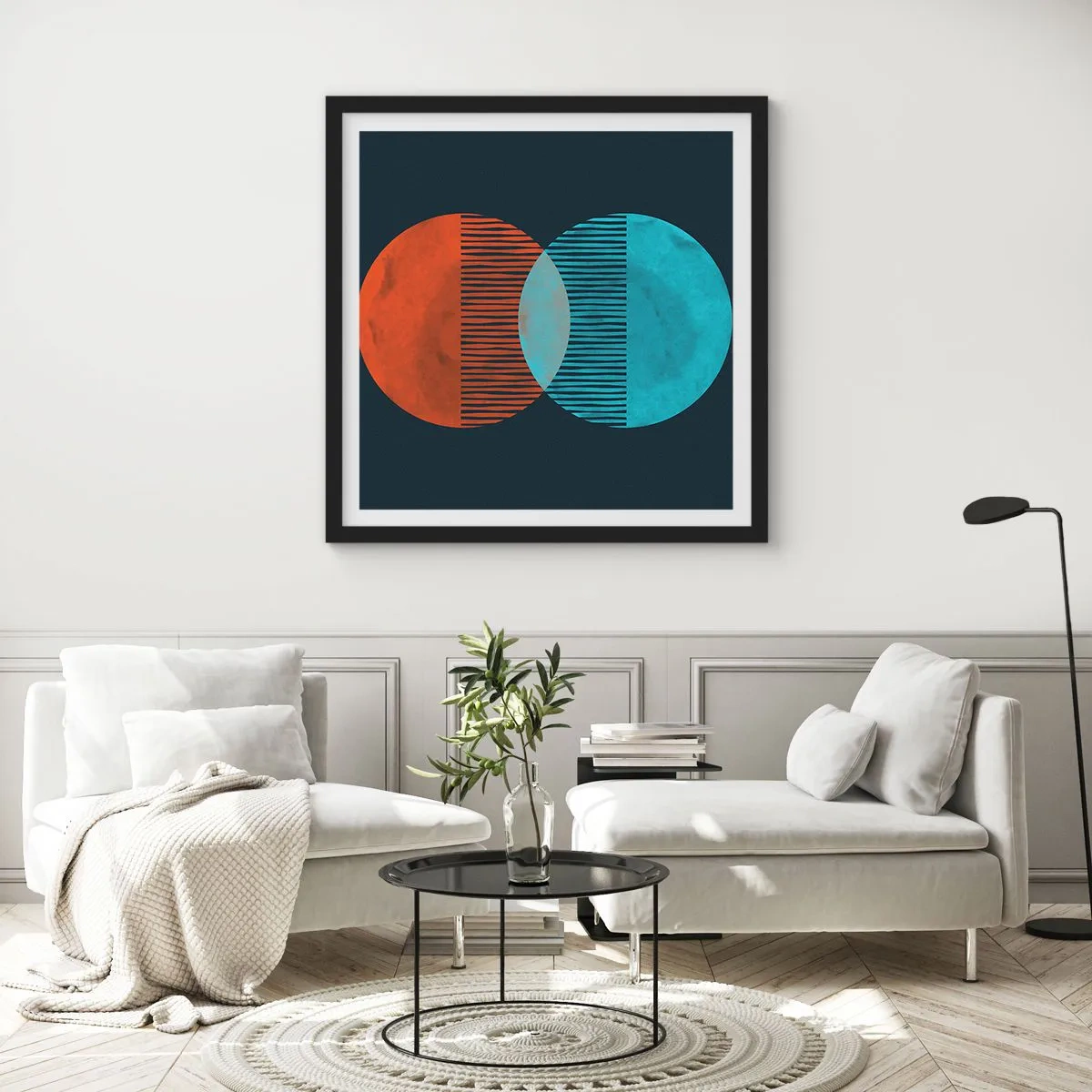 Plagát v čiernom ráme - Astronomická fantázia - 60x60 cm