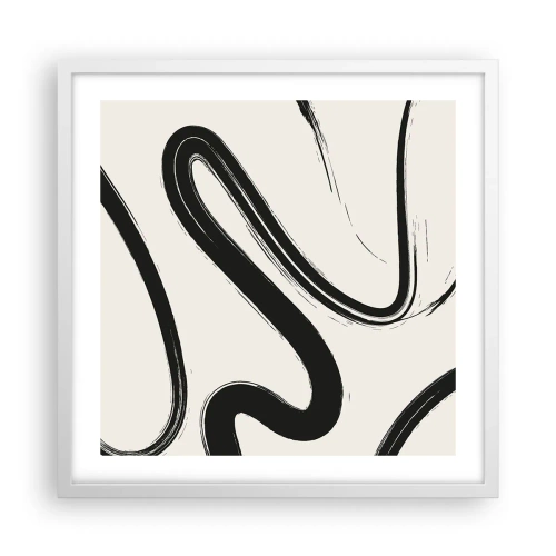 Plagát v bielom ráme - Čiernobiely rozmar - 50x50 cm