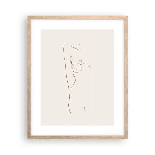 Plagát v ráme zo svetlého duba - Tvar túžby - 40x50 cm