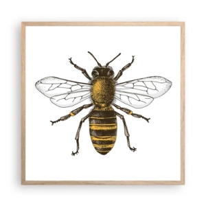 Plagát v ráme zo svetlého duba - Krásna a dobrá - 60x60 cm