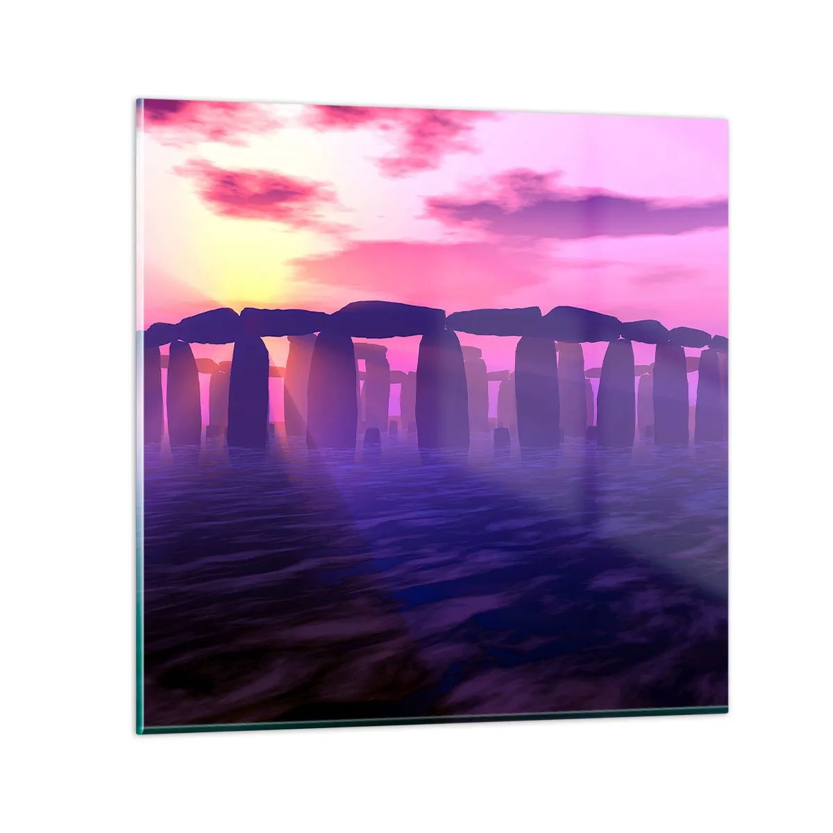 Obraz na skle - Tajomstvo za svitania v hmle - 60x60 cm