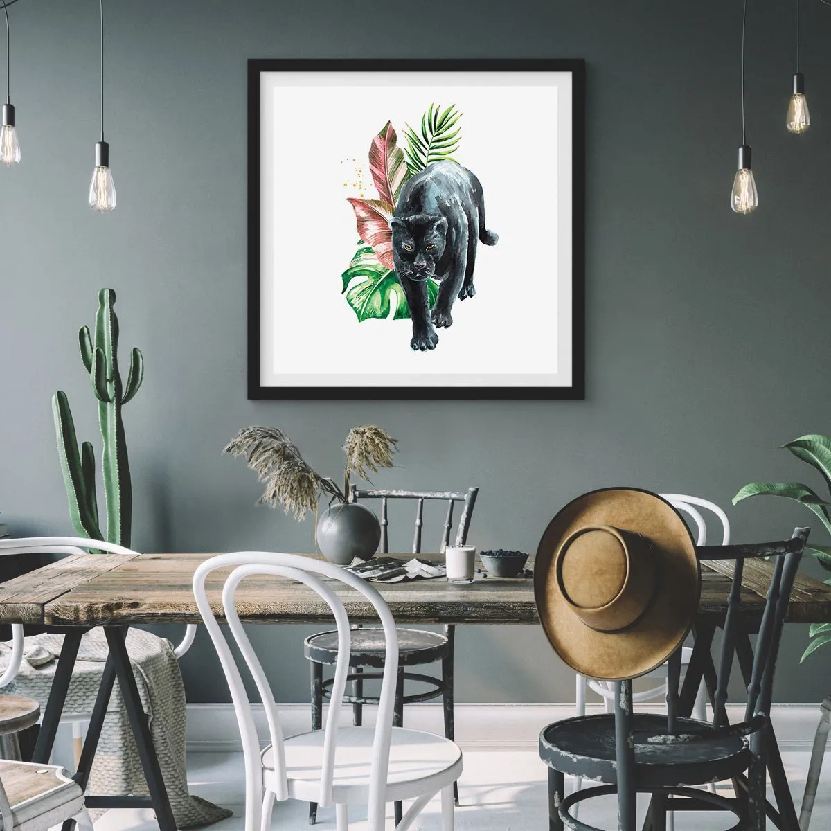 Plagát v čiernom ráme - Divokosť v srdci - 40x40 cm