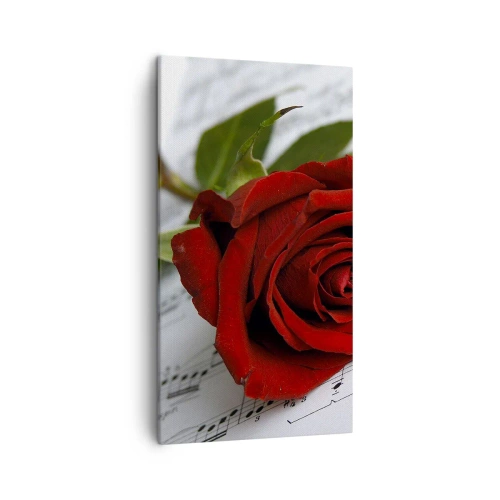 Obraz na plátne - Hudba pocitu v šarlátovej - 45x80 cm