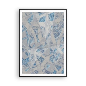 Plagát v čiernom ráme - V šedo-modrom labyrinte - 70x100 cm