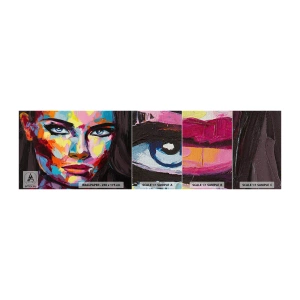 Vzorka fototapety Premium Canvas - Tiež farebná duša - Portrét ženy, Tvár, Kus - 100x30 cm