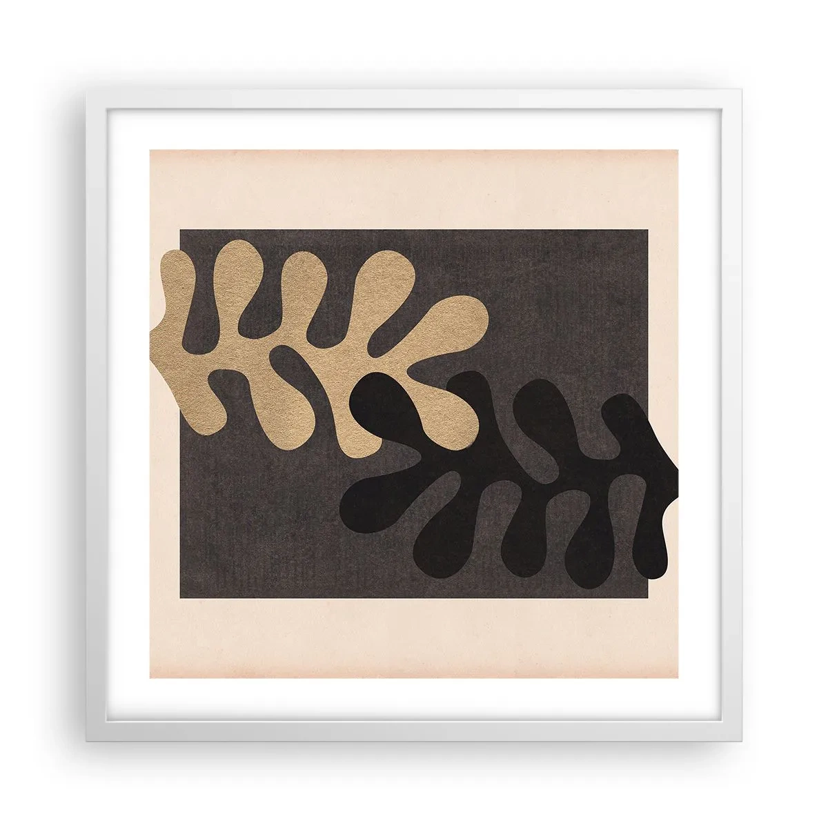 Plagát v bielom ráme - Neprítomnosť a doplnenie - 50x50 cm