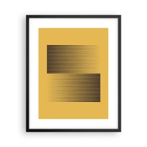 Plagát v čiernom ráme - Štvorec protikladov - 40x50 cm