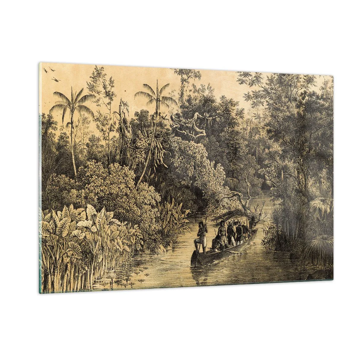 Obraz na skle - Výlet k zdroju - 120x80 cm