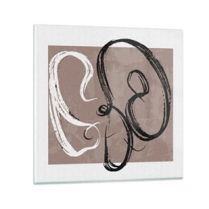 Obraz na skle - Kompozícia – hľadanie úplnosti - 40x40 cm