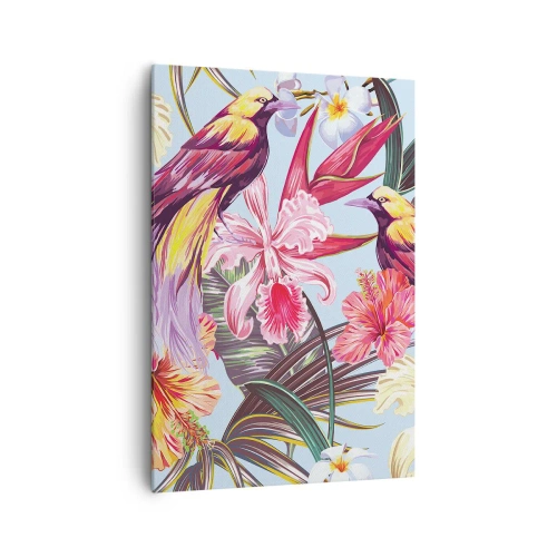 Obraz na plátne - Plátky a pierka - 70x100 cm